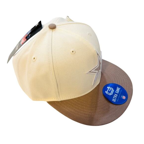 Dallas Cowboys NFL Snapback Hat – Cream & Brown Team Logo Cap – NWT - Picture 2 of 4